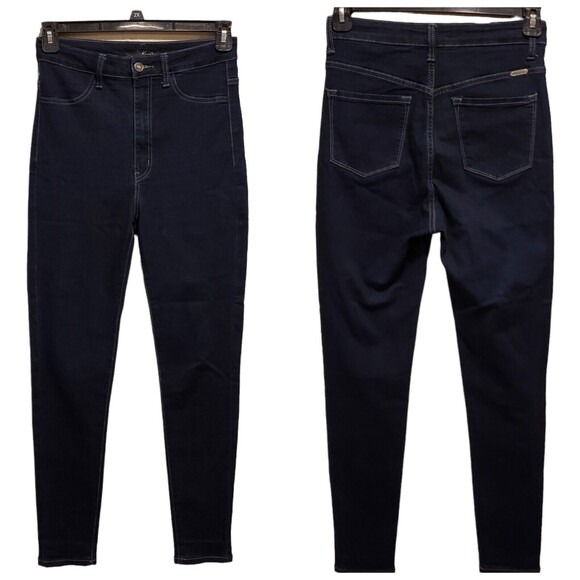 KanCan Womens Jeans W9 28 Juniors Skinny Jeggings Dark Wash Mid Rise Stretch - Picture 1 of 8